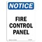 Signmission OSHA Sign, Fire Control Panel, 18in X 12in Decal, 12" W, 18" L, Portrait, Fire Control Panel Sign OS-NS-D-1218-V-12558 - alternate 1